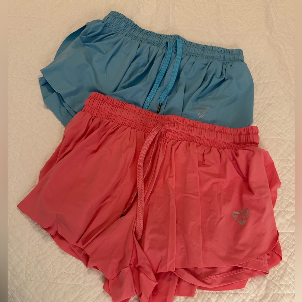Two Flowy Yoga Shorts Sz Small LIKE NEW